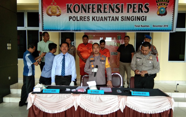 Dua Bandar Narkotika Lintas Provinsi Dibekuk di Kuansing